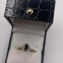 Vintage 9 ct gold sapphire and diamonds ring Image 10