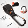 Buggy Clips by Baby Uma - Triple Award Winning: MadeForMums & LovedbyParents Awards. Hook Your Shopping Bags, Handbag or Change Bag on Your Stroller, Pram or Pushchair - Black, 2 Pack Image 2