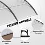 Window Door Awning Canopy 40" x 80", UPF 50+ Polycarbonate Entry Door Outdoor Window Awning Exterior, Front Door Overhang Awning for Sun Shutter, UV, Rain, Snow Protection, Hollow Sheet Image 3