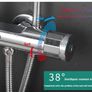 hermostatic Shower Faucet Chrome Bathroom Shower Mixer Set Waterfall Rain Shower System Bathtub Faucet Taps Image 6