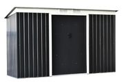 9ft x 4ft Garden Shed with Foundation Ventilation &amp; Doors Dark Grey