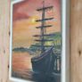 Mixed Media, Painting On Canvas -Tall ship at Cobh Image 3