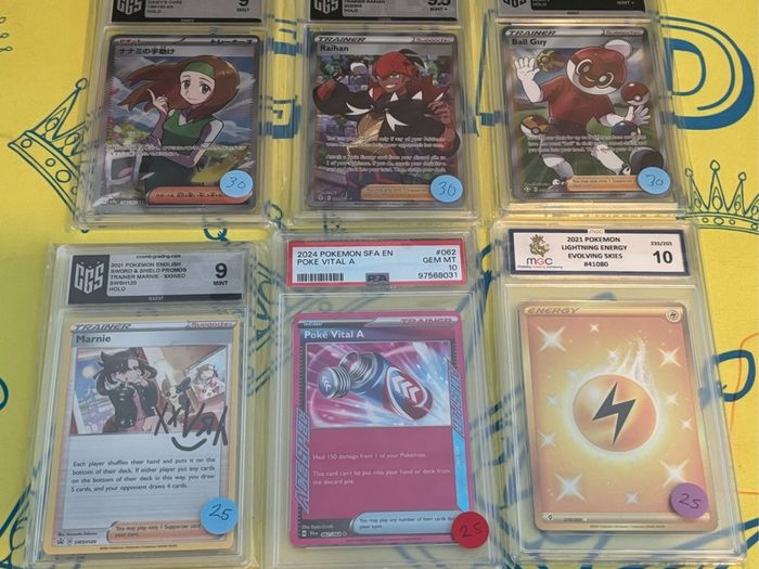 pokemon cards 6 GRADED CARDS