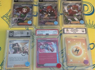 pokemon cards 6 GRADED CARDS