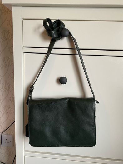 Clarkes leather handbag green