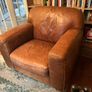 Brown leather armchair- Very comfortable! Image 2