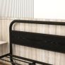 4ft6 Double Bed Frame with Headboard,Bed Base,Black Metal Platform Bed Frame with Mattress Base,Metal Slat Support,Underbed storage,for Bedroom Image 4
