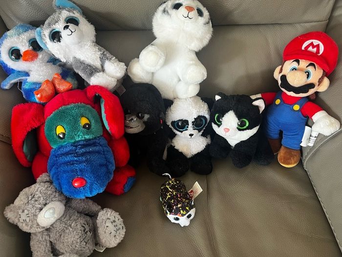 Selection of TY, Mario soft toys