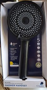 Shower head croydex aqua air 5 function black