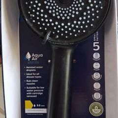 Shower head croydex aqua air 5 function black