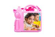 Personalised Children's Lunchbox with Water Bottle and Handle - Pink