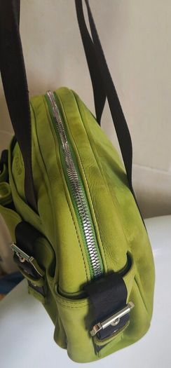 Longchamp Green Leather Women's Shoulder Handbag