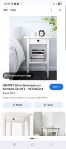 Hemnes white bedside locker