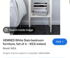 Hemnes white bedside locker