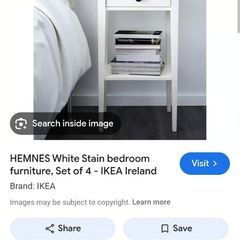Hemnes white bedside locker