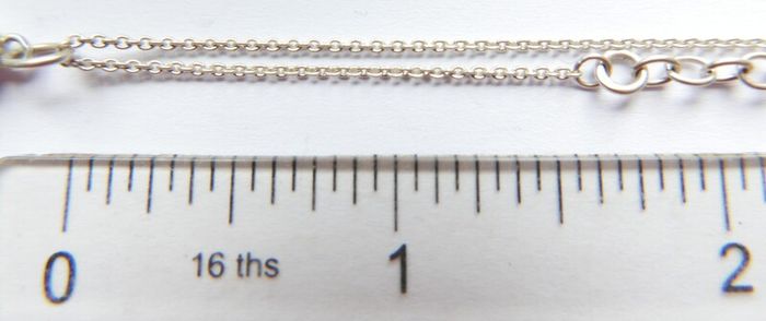 Vintage 925 Sterling Silver Pendant Necklace length 18" - 4g