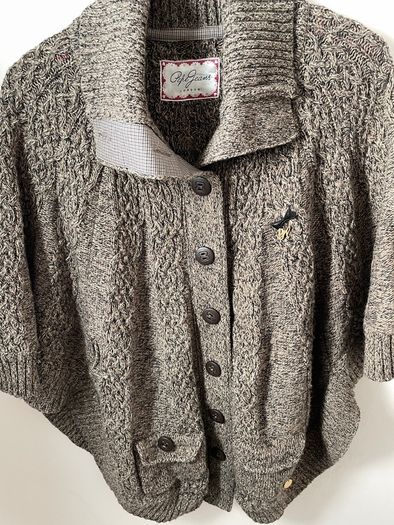 PEPE London Wool Blend Cape Coat Cardigan Size S!
