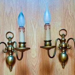 Brass wall lights