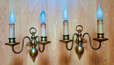 Brass wall lights