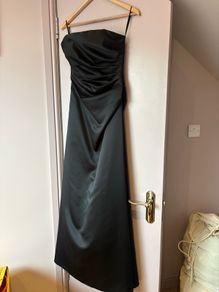 black satin dress
