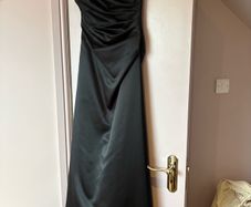 black satin dress