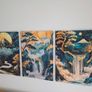 3 framed printed canvas 35x55cm each Image 5