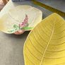 2 Different Itmes-1- Lovely Carlton Ware Foxglove Dish - Made In England - 8 1/2 Inchwide 25.00euro- 2-sylvac Pottery 29 Cm Long Yellow Leaf Plate No. 1904 8 Made In England 25.00 Euro. Image 5