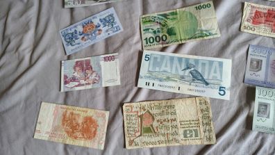 Different world notes from different part of the world