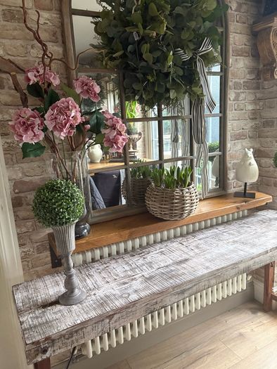 Ex display Smithers of Stanford reclaimed wood rustic foldaway console table