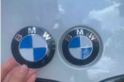 Replacement BMW Car Emblem Chrome Front Badge Logo 82mm 2 Pins For BMW Hood Bonnet Trunk 51148132375