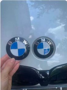 Replacement BMW Car Emblem Chrome Front Badge Logo 82mm 2 Pins For BMW Hood Bonnet Trunk 51148132375