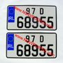 JAP / JDM Pressed Plates with 2 Size No's Image 2