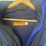 mens regatta jacket blue colour blocking with built in hood in perfect condition like new need gone ASAP due to house clearance Image 2