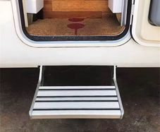 150KG Bearing Folding Ladder Step Motorhomes Aluminum Alloy RV Pedal Step Telescopic Antiskid Camper Travel Trailer Accessories