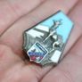 Vintage Old Chamonix Mont Blanc Ski Resort Badge Pin Very nice Image 4
