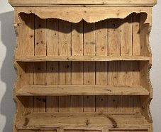 Restored Vintage Country Pine Display Cupboard  Kitchen Wall Shelf Unit