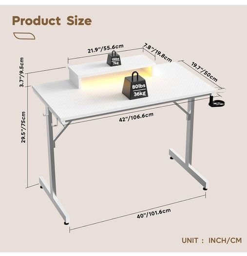 Gaming Desk 100CM Computer Desk