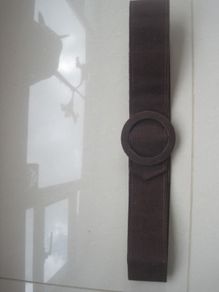 Lady's Wide Maroon Corduroy Belt.