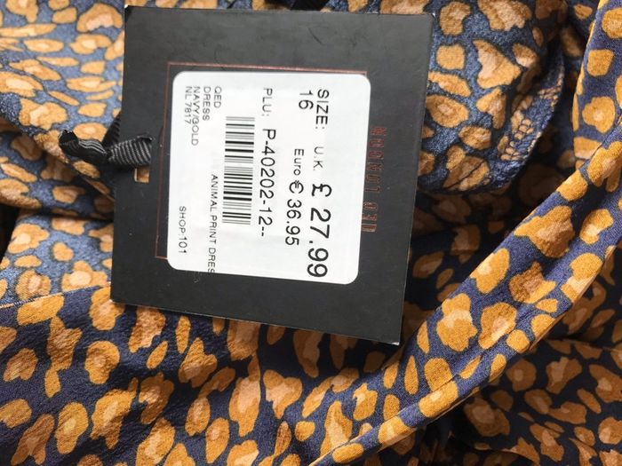 QED dress Animal Print size 16 New