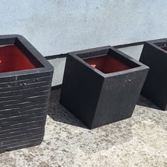Five plant pots