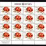 2003 Ireland Irish Beetles (41c Ladybird, 50c Leaf Beetle, 57c Great Diving Beetle, E1Green Tiger Beetle) Commemorative Stamps Sheetlet Plate 1B1B1B1B MNH Image 4