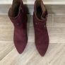 NeroGiardini Burgundy Real Suede Ankle Boots - EU 38 (Like New) Image 3