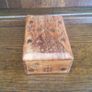 vintage carved inlay wooden card box Image 3