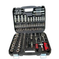 100PC Socket Set - 1/2 & 1/4 Drive