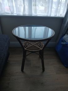 wicker coffee table