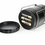 2 Pack LED Camping Lantern, Survival Kit for Emergency, Storm, Outages, Outdoor Portable Lantern, 6 AA Batteries Included (Black, Collapsible) Image 3