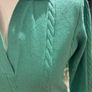 Offers Welcome Please -The Cashmere Centre - Pure Cashmere V Neck Jumper with collar and cable pattern- Size S Image 2