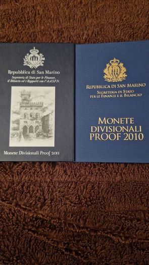 San Marino 2010 2011 euro coin proof sets