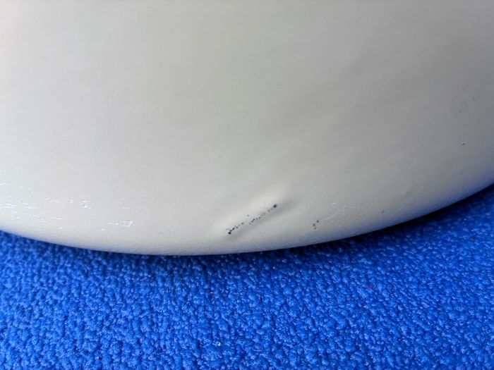 vintage circular enamel bread bin