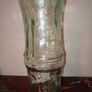 Collectable Bamboo Shaped Large Heavy Vase Green Recycled Glass. Image 2